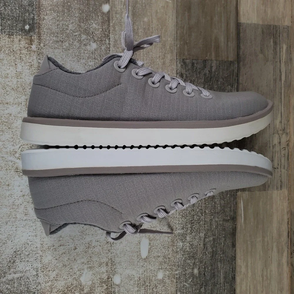 Allbirds Wool Piper Woven Mens Shoes Sz 8 M Running Pewter Gray Lace Up Sneakers